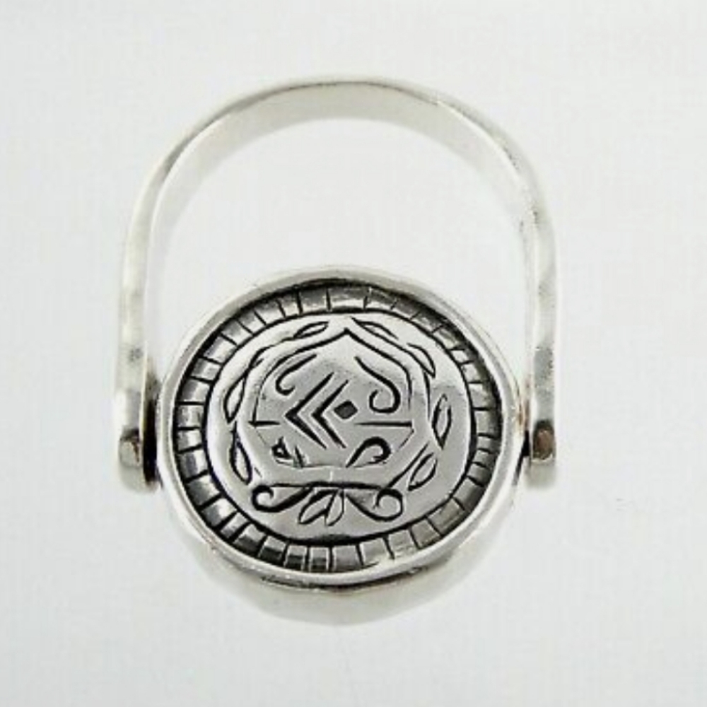 Silpada Hammered Sterling Silver Double Sided Coin Flip Ring / Gorgeous 😍
